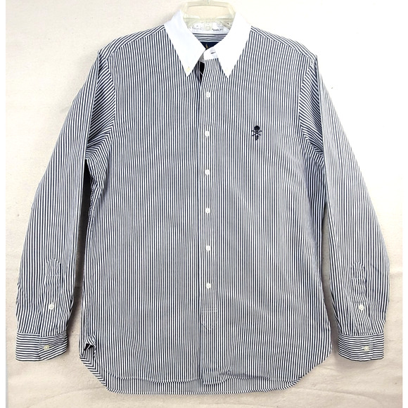 Ralph Lauren Other - Ralph Lauren RRL Makers Bespoke Skull Stripe Shirt M Heritage Broadway Rare